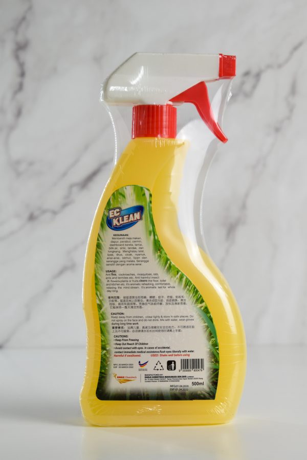 EC KLEAN MULTI PURPOSE  | REPELLANT LEMON GRASS |  SERAI SPRAY |530ML | 5KG - Image 3