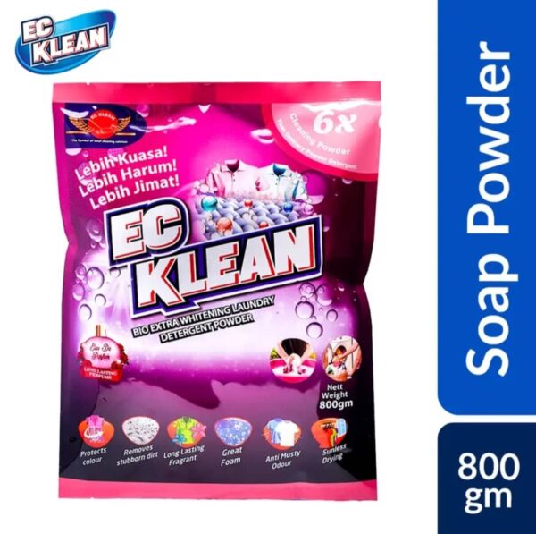 EC KLEAN  WASHING POWDER | BIO EXTRA WHITENING LAUNDRY DETERGENT POWDER